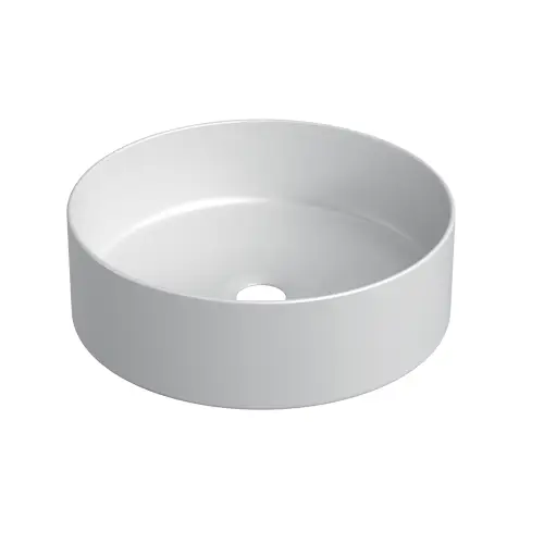 Op = Op Keramische ronde opbouw waskom Cylindrico ø36cm mat wit