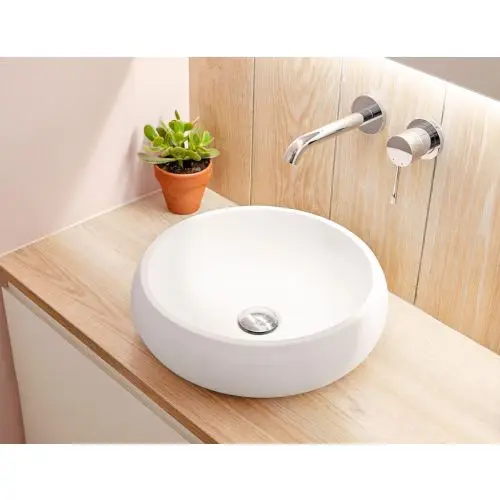 Flitsaanbieding Composiet opbouw waskom Rondo Ø36cm mat wit