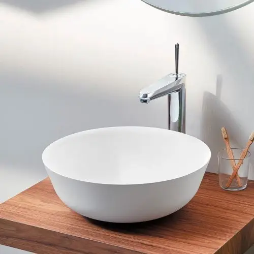 Waskom opbouw Bowl composiet ø41cm wit mat Populair