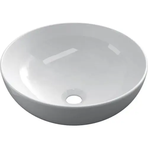 Finale Uitverkoop Keramische ronde opbouw waskom Bola Fino ø40cm wit