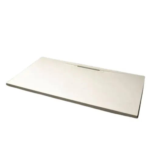 Korting Solid Surface douchebak Hydra Frontal Eco 90x140cm Egaal Wit