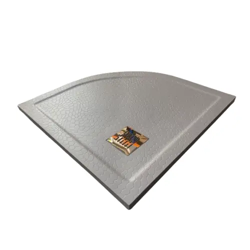 Koop Vandaag DOUCHEBAK COMPOSIET KWARTROND MET RAND STONE ECO 85X85CM HONINGRAAT BETONGRIJS RAL7004