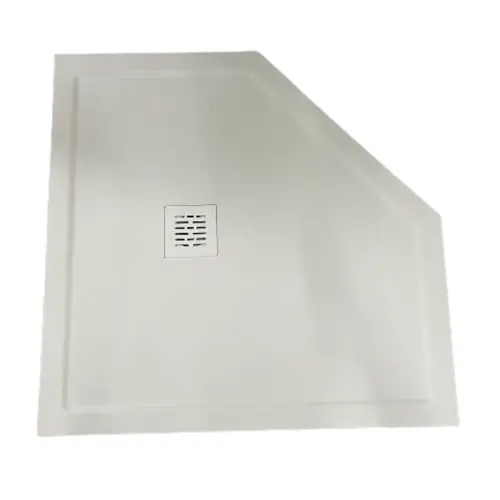 Laatste Kans DOUCHEBAK COMPOSIET SCHUINE ZIJDE MET RAND STONE ECO 97.5X101.5 GRANITO CORDA