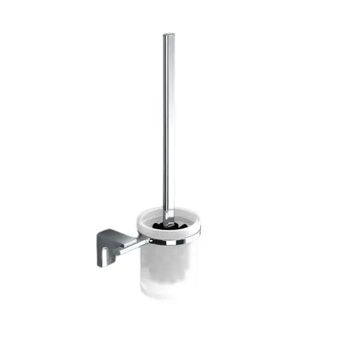 Toiletborstel Eletech chroom met houder Weekendaanbieding