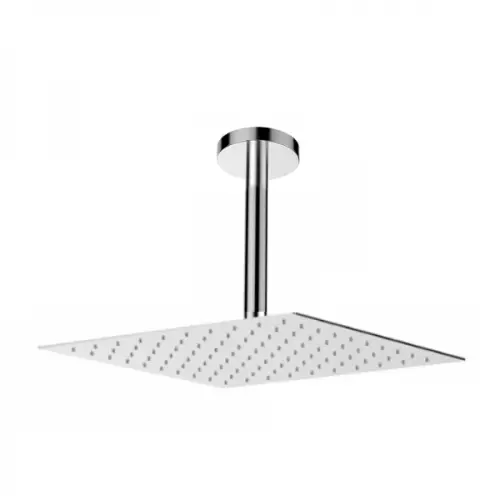 Superprijs Hoofddouche 25x25cm gepolijst RVS inclusief plafondaansluiting