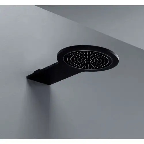 Inbouw hoofddouche Newton 47x24cm aluminium mat zwart Seizoensaanbieding