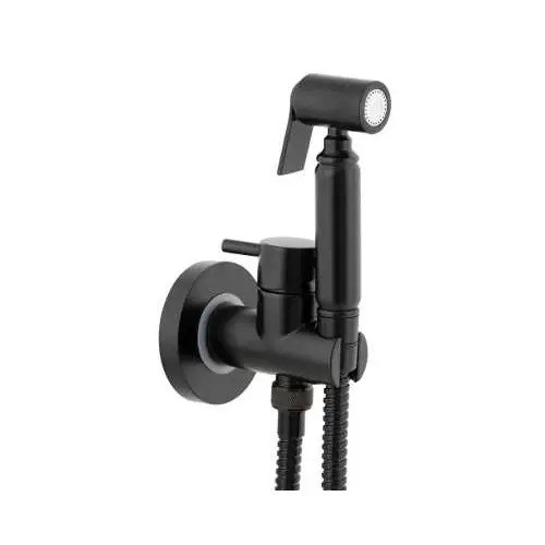 Bidetdouche of toiletdouche zwart met éénhendel kraan (koud en warm) Meest Verkocht