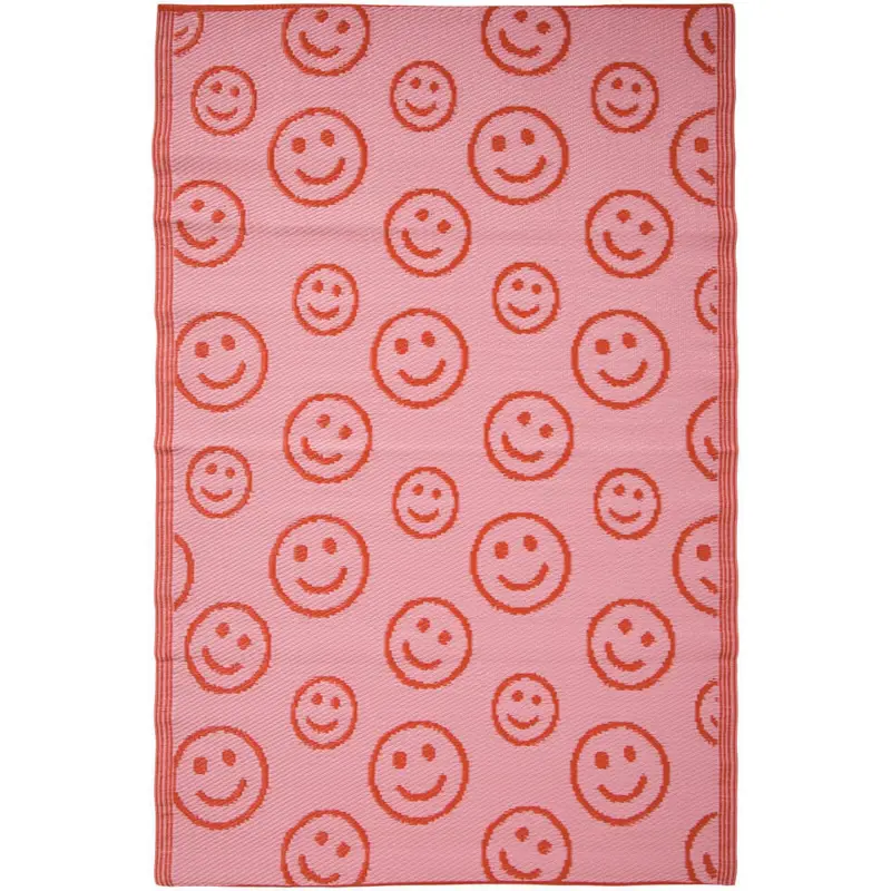 Tijdelijk Beschikbaar Buitenkleed Smiley Roze