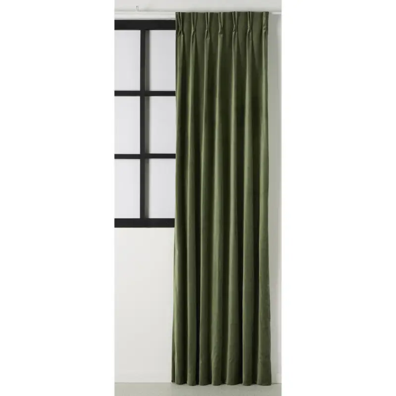 Gordijn Velours Lisa Olijfgroen Premium