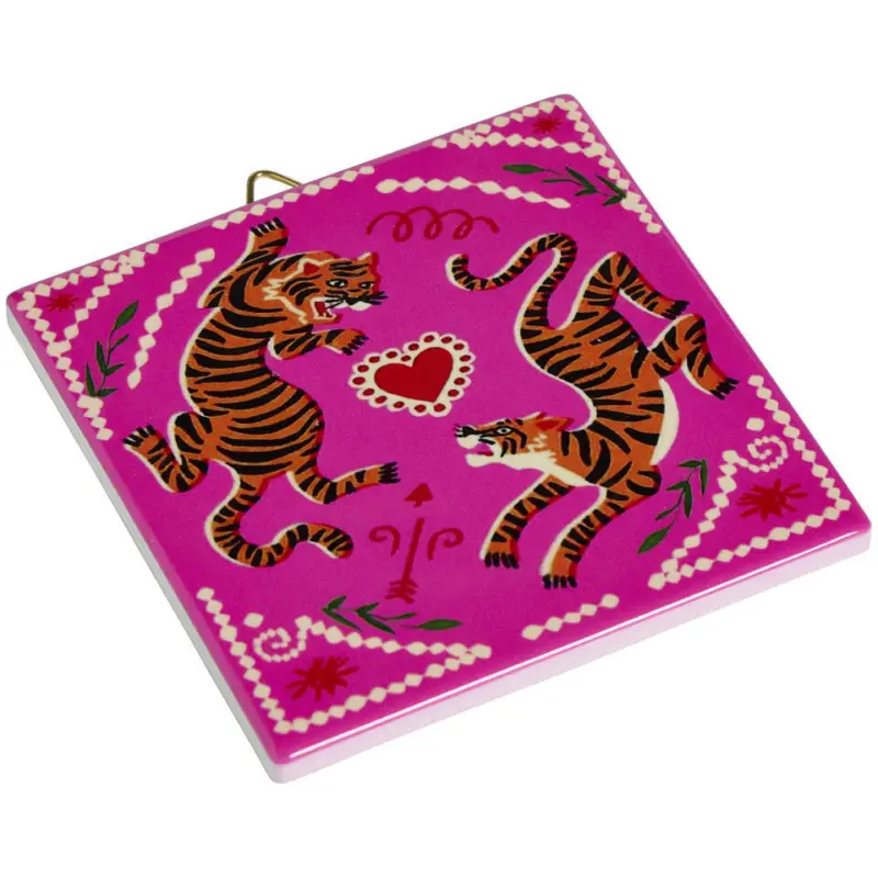 Nu Kopen Tegeltje Tijger Roze