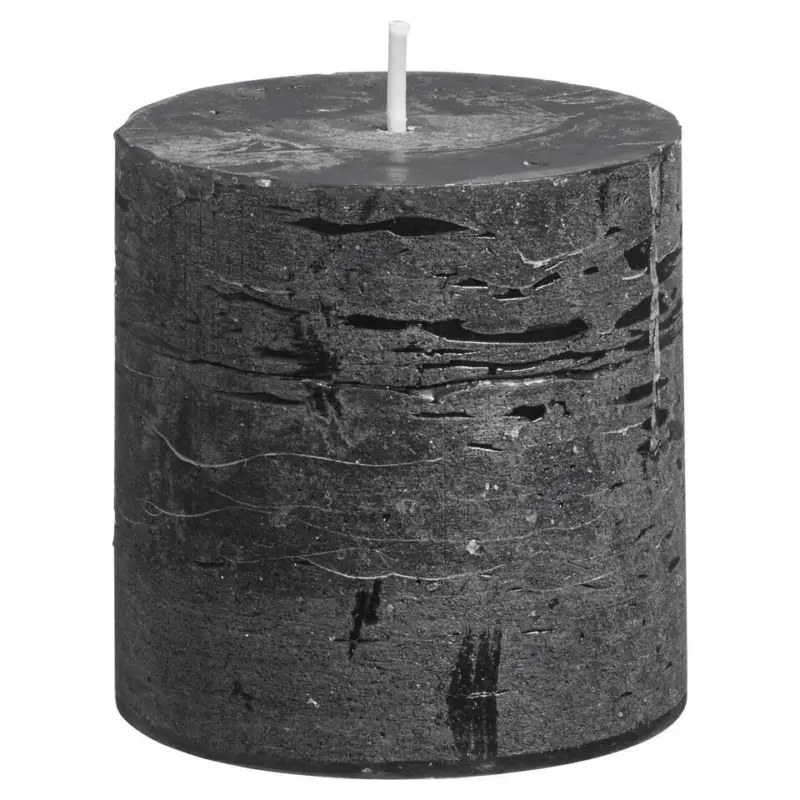 Exclusieve Aanbieding Stompkaars Rustiek Zwart 7x7 cm