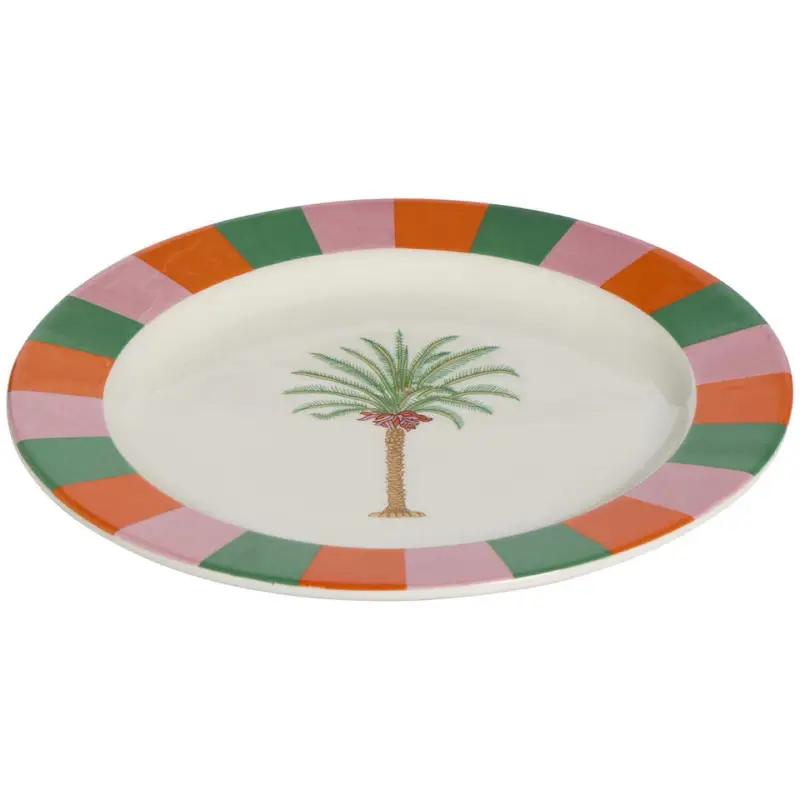 Ontbijtbord Palmboom Multicolor - ⌀21cm Voordeelprijs