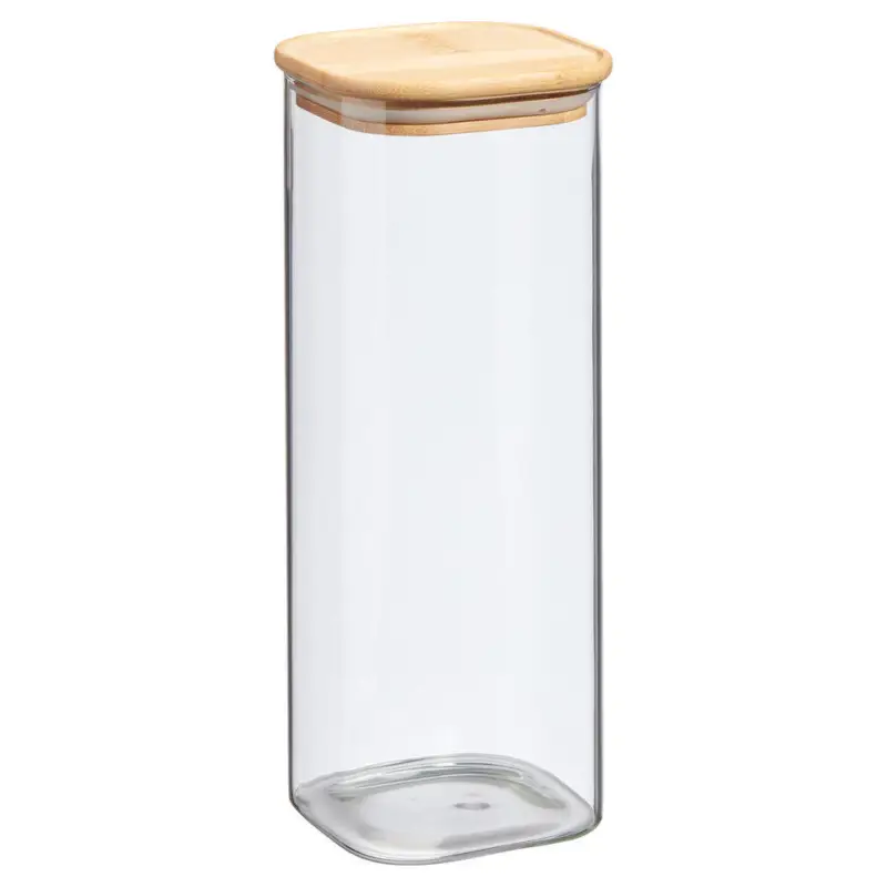 Uitverkoop Voorraadpot Bamboe Square Transparant - 27 Cm