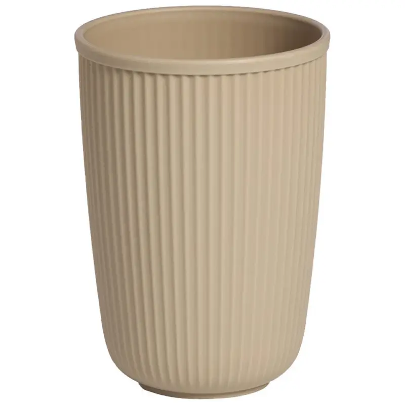 Drinkbeker Ribbel Beige 300ml Beperkte Voorraad