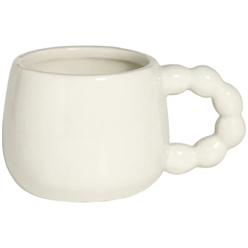 Mok Met Oor Beads Wit 300ml Direct Beschikbaar