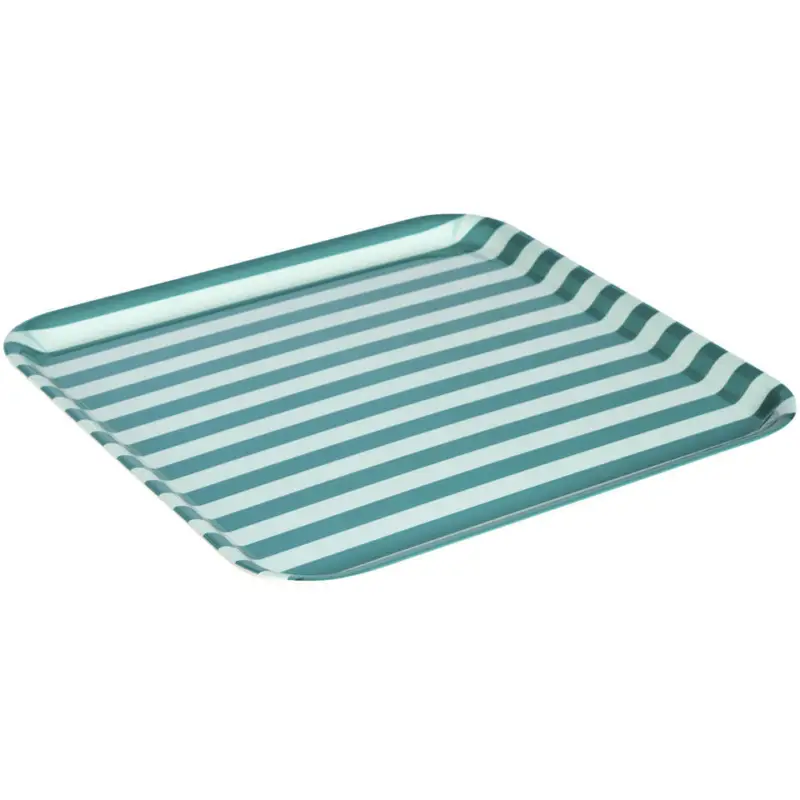 Weekendaanbieding Dienblad Groen Gestreept - 33x33 cm