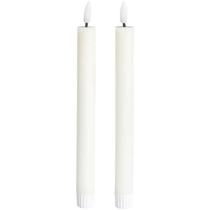 LED Kaars Ecru - 2 Stuks Finale Uitverkoop