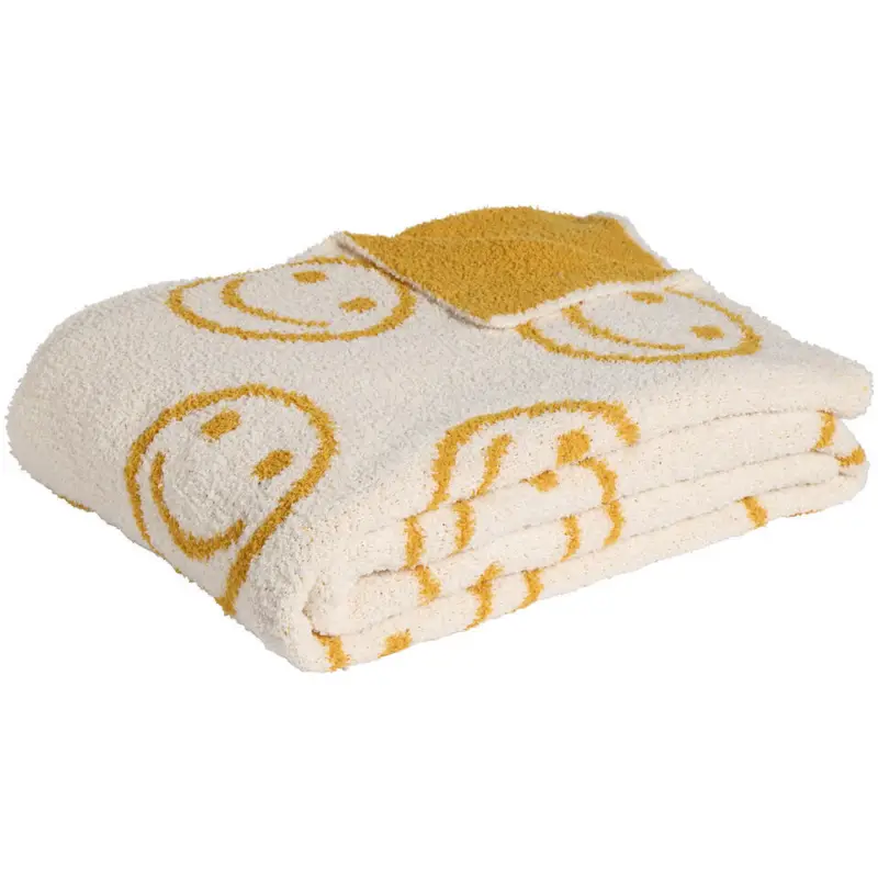 Koopje Plaid Smileys Beige 130x170cm