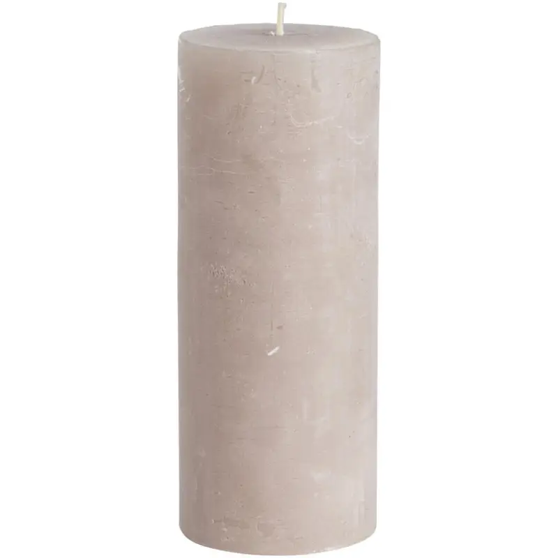 Must-Have Kaars Rustiek Taupe 7x17 cm