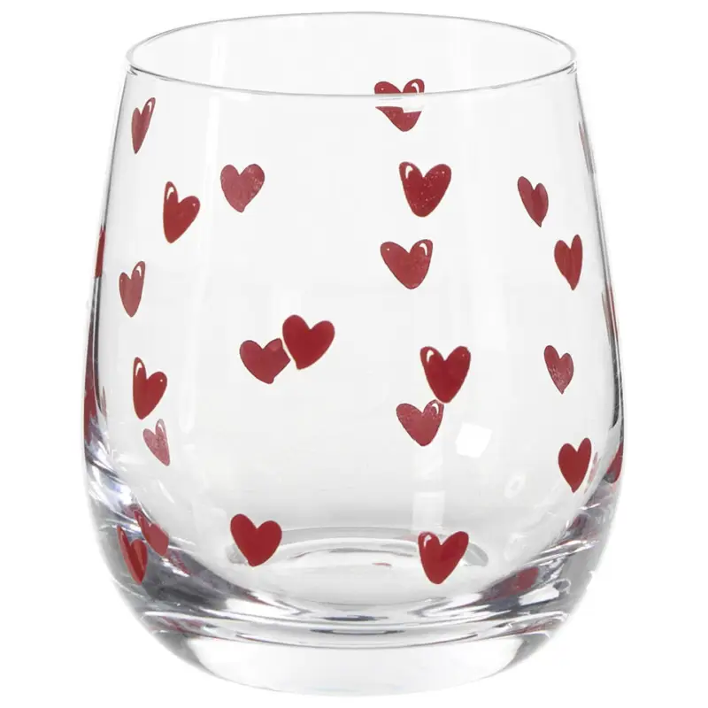Waterglas Hartjes Rood 280ml Voordeelprijs