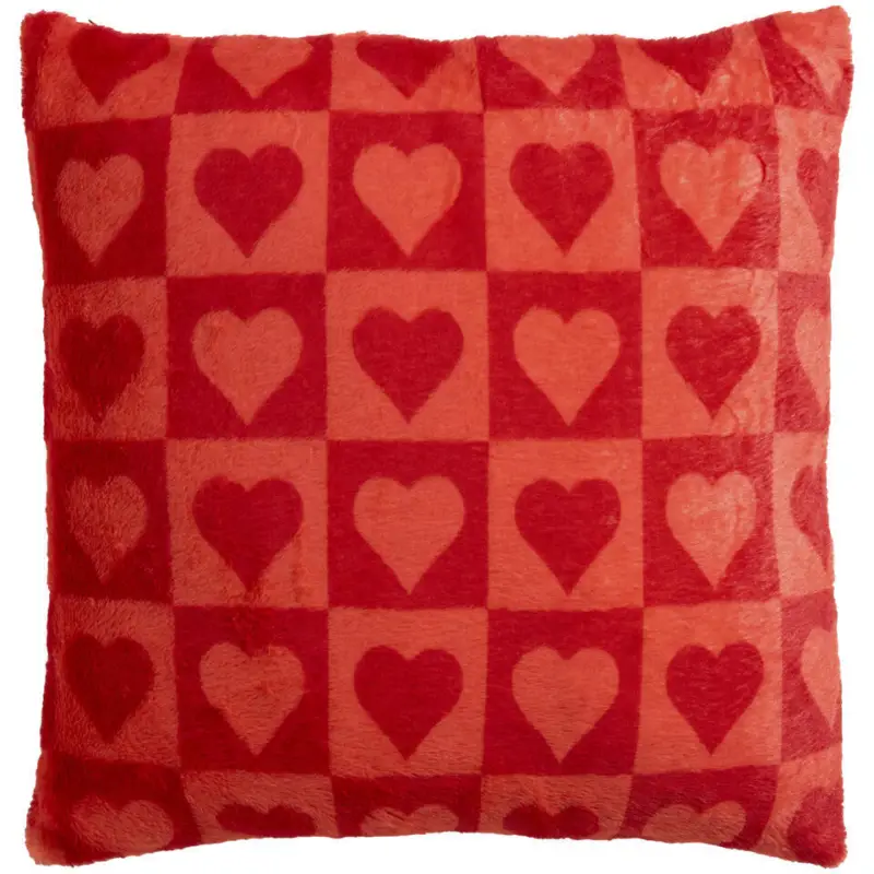 Kussen Hart Blok Rood 45x45 cm Alleen Vandaag