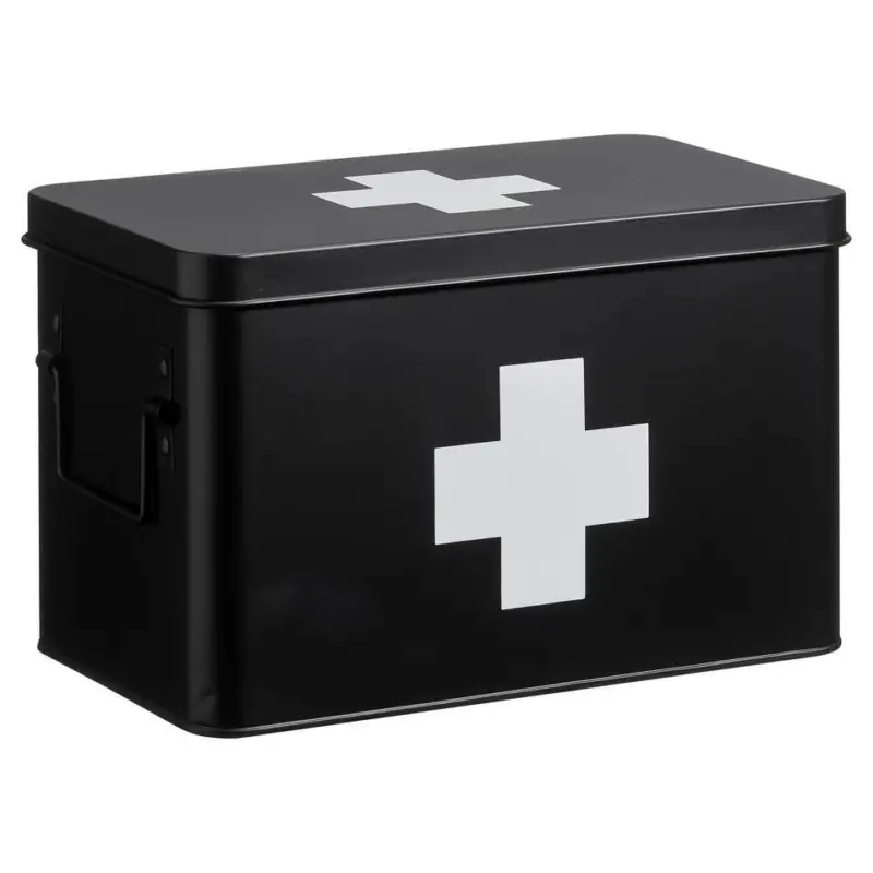 Nieuw Medicijnbox Zwart 20x18,5x31 cm