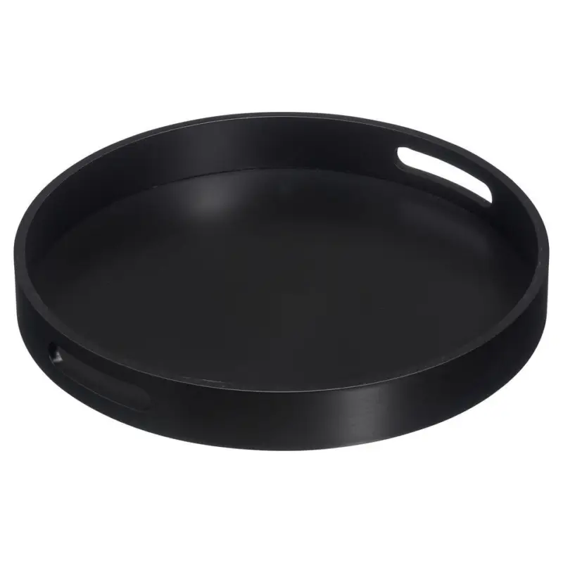 Finale Uitverkoop Dienblad Hout Rond Zwart ⌀35 Cm