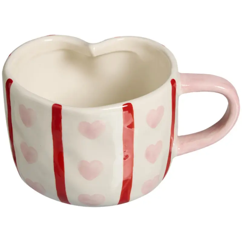 Betrouwbaar Mok Met Oor L'Amour Streep Roze 260 ml