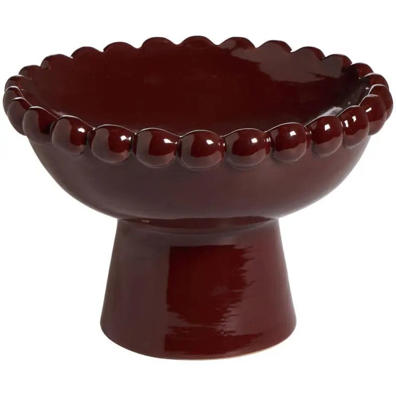 Exclusieve Aanbieding Decoratie Schaal Op Voet Milazzo Bordeaux
