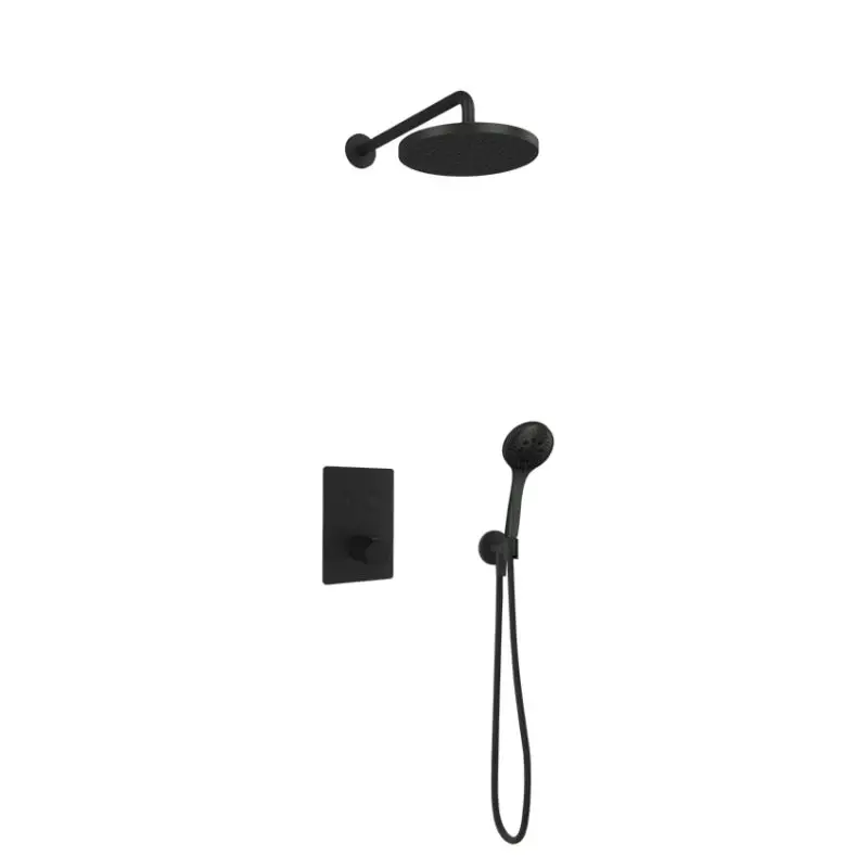 Nu Kopen IBS 2 pushbuttons Vierkant 3s. handdouche 30cm hoofddouche IBS23BL15