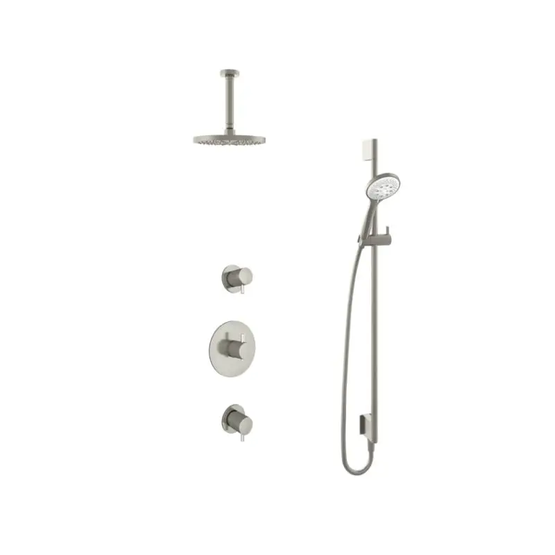 Superprijs IBS 2 stopkranen 3s. handdouche 15cm plafondbuis glijstang IBS2RGN127
