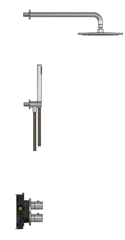Merkproduct IBS 2-weg-omstel 30cm hoofddouche (8mm) IBS30AIX6
