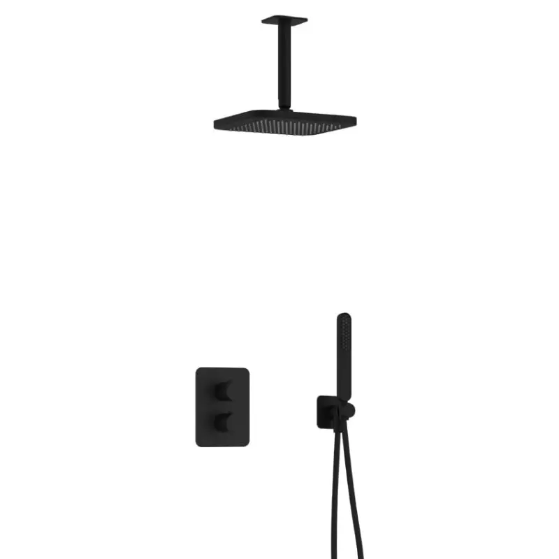 Lage Prijs Complete thermostatische douche InBouwSet Gal met 2-weg stop-omstel met Plafondbuis IBS40ABL2