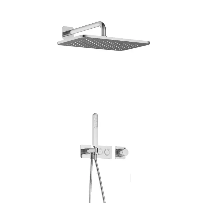Populair Complete thermostatische douche InBouwSet Gal met 2 pushbuttons met GL106 CR IBS41CR5