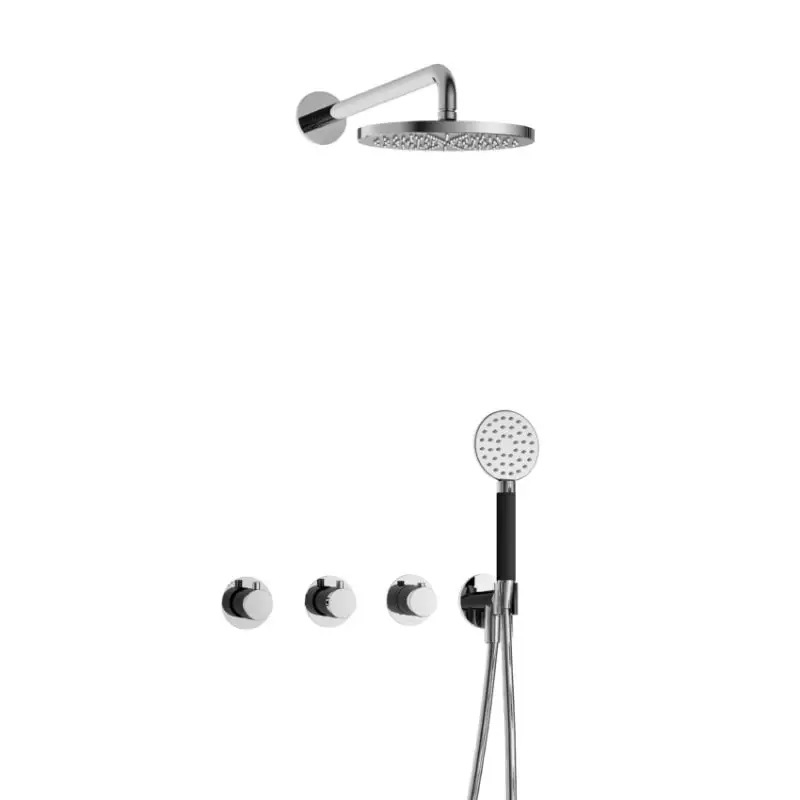 Veilige Betaling IBS CB7067 CR met 2 stopkranen met Ronde handdouche IBS70CR1