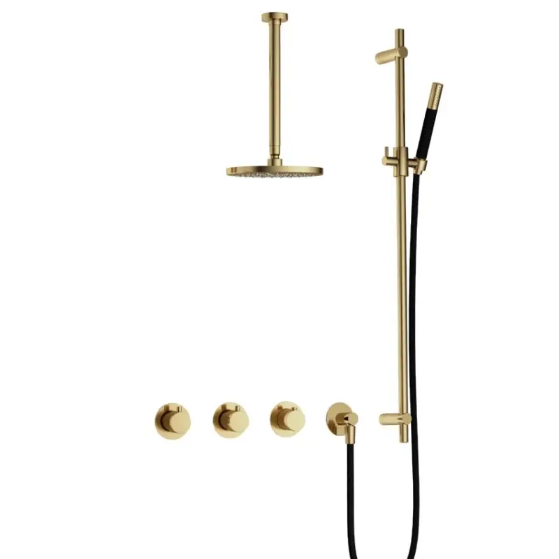 Shop Nu IBS CB7067 NB met 2 stopkranen, Plafondbuis 30 cm en Glijstang IBS70NB37