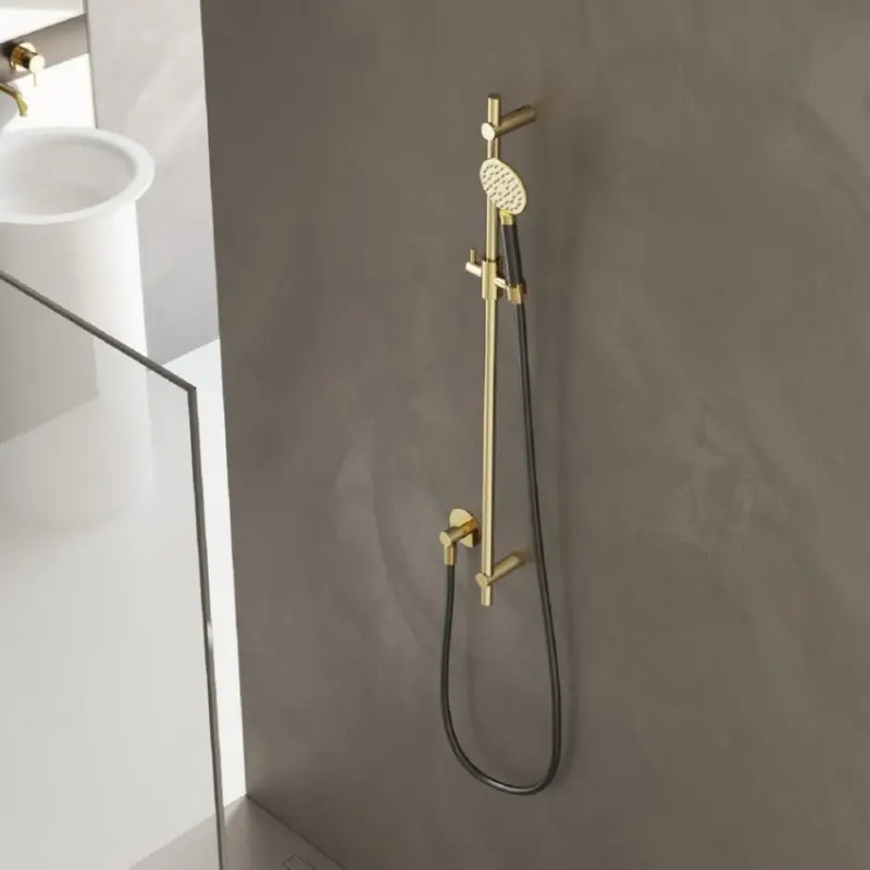 Glijstang 90cm met handdouche NB – Living Colours vormen een Poetsbaar patina Koopje