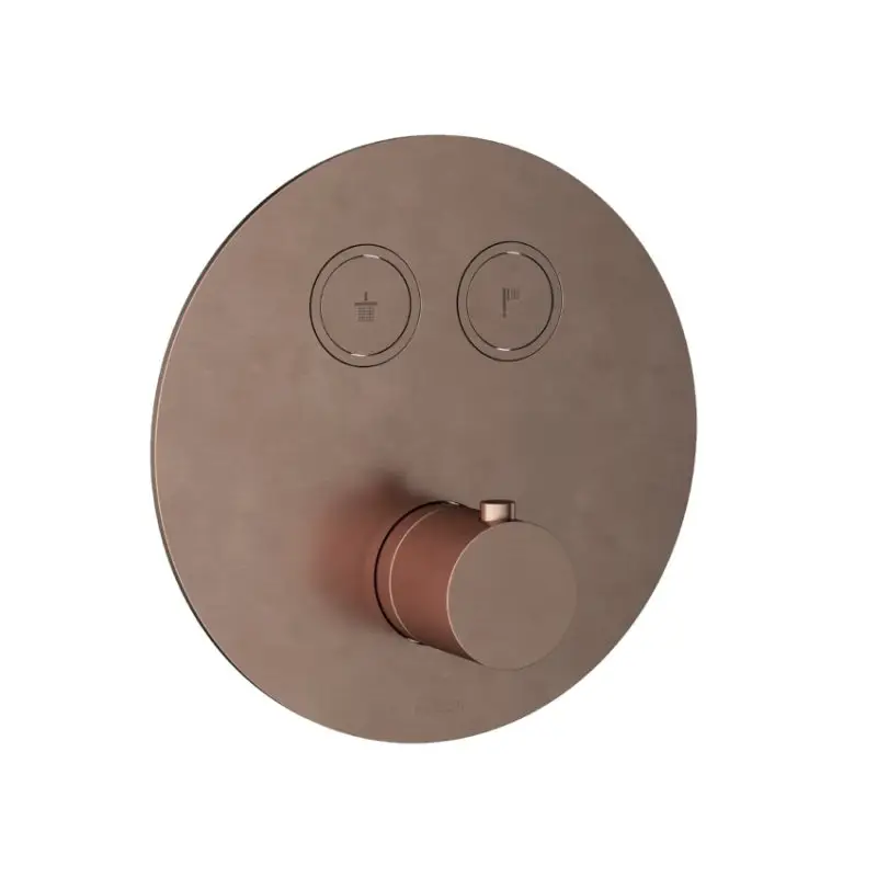 Merkproduct Afbouwdeel – Inbouwthermostaat met 2 pushbuttons BCP PVD