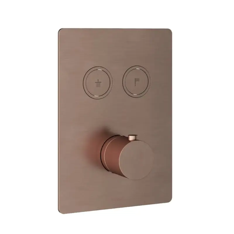 Afbouwdeel – Inbouwthermostaat met 2 pushbuttons BCP PVD Bestseller