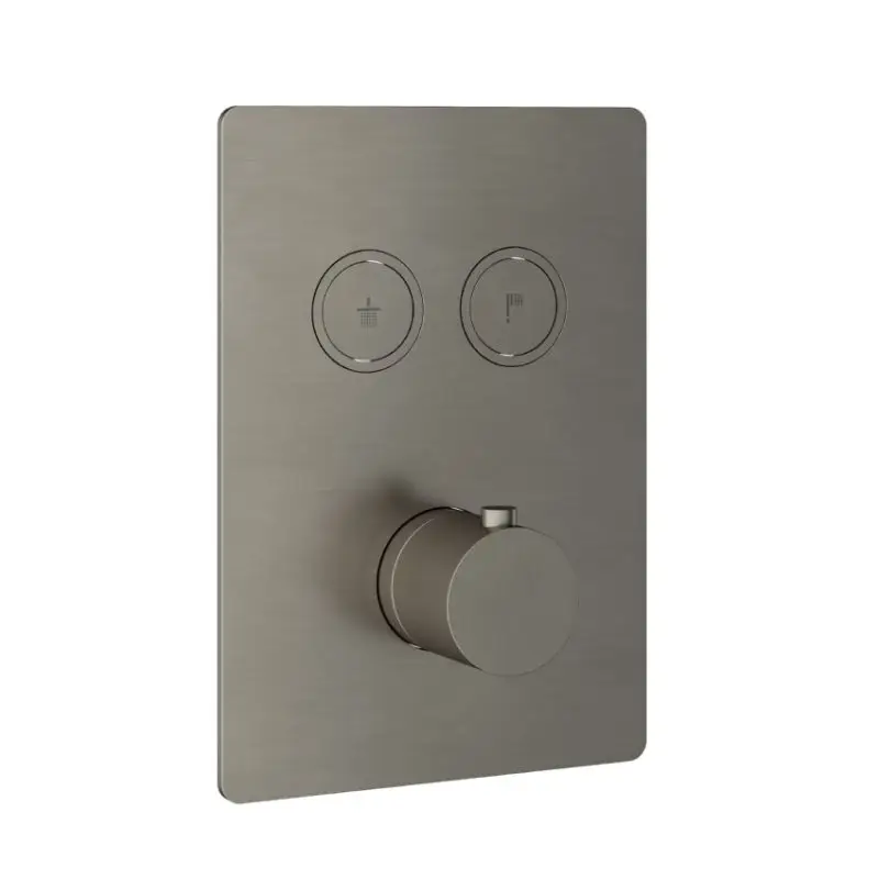 Afbouwdeel – Inbouwthermostaat met 2 pushbuttons GN Gecertificeerd
