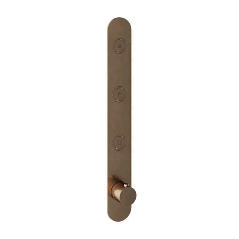 Koop Online Afbouwdeel – Inbouwthermostaat met 3 pushbuttons verticale plaatsing AB – Living Colours vormen een Poetsbaar patina