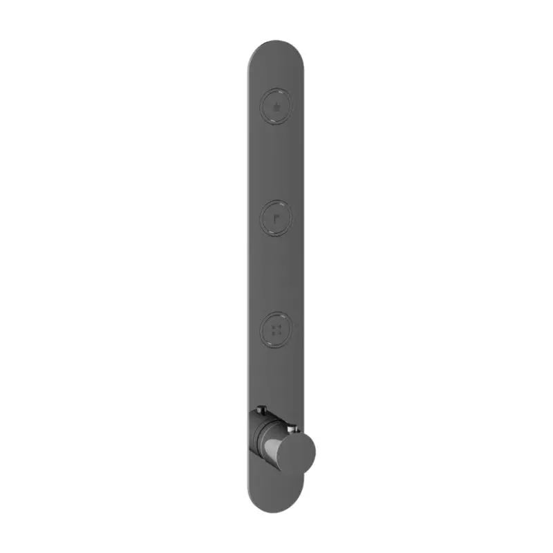 Afbouwdeel – Inbouwthermostaat met 3 pushbuttons verticale plaatsing BK Populair