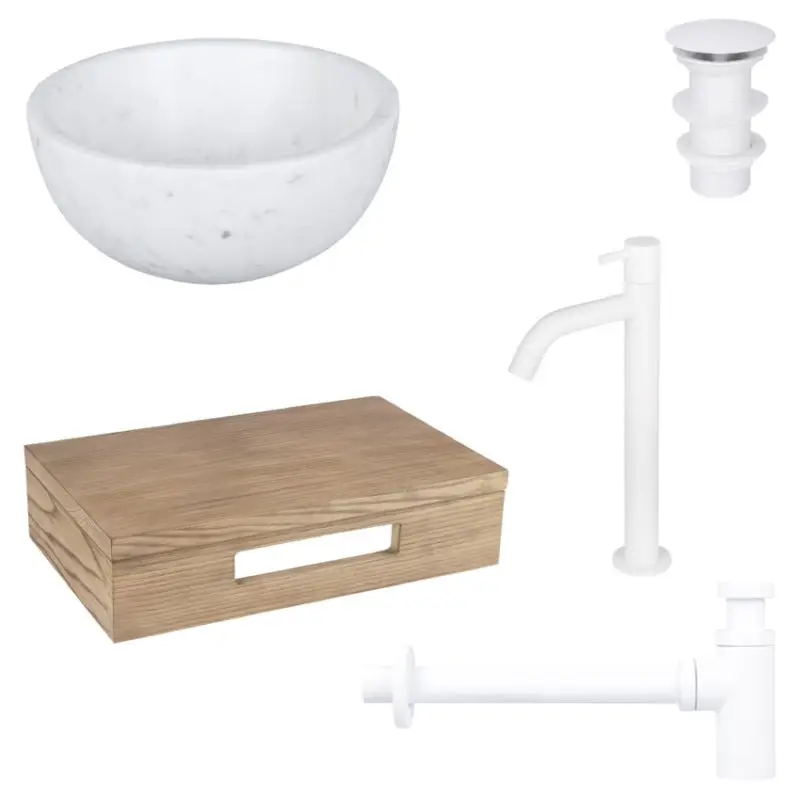 Dif Ruz Marmer H Kw Kraan Wtplank Mt Wit Dagaanbieding