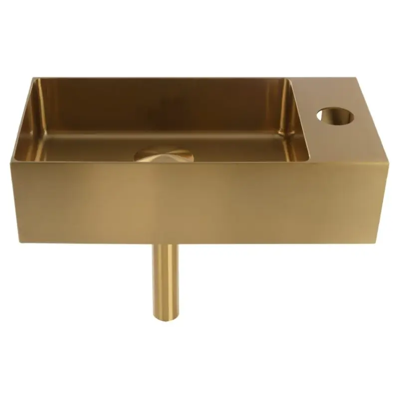 Veilige Betaling Dif Rvs Fontein 36.5X18X9Cm Goud