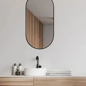 Weekendaanbieding Nomi spiegel met verlichting met rand en met verlichting 50 x100