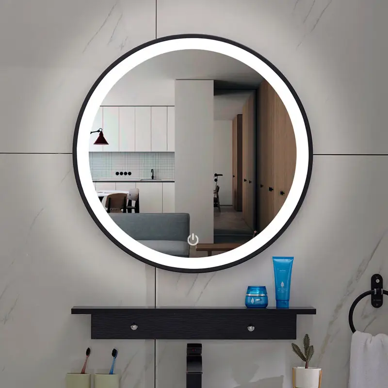 Lista Nera spiegel rond met verlichting Weekendaanbieding