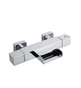 Rombo thermostatische badmengkraan waterval chroom Bestel Nu