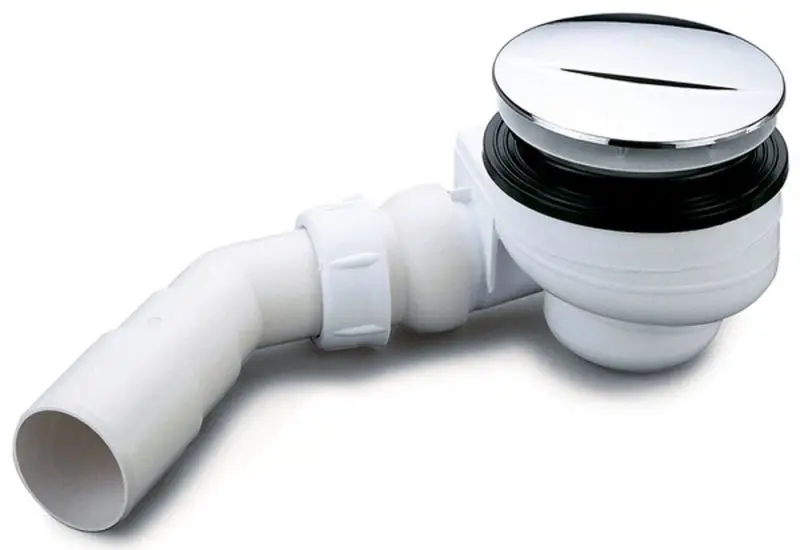 Koop Online Turboflow douchebaksifon voor afvoergat 90mm chroom