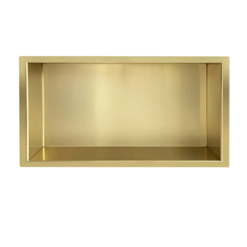 Demis inbouwnis 30 x 60 x 7 cm geborsteld messing Seizoensaanbieding