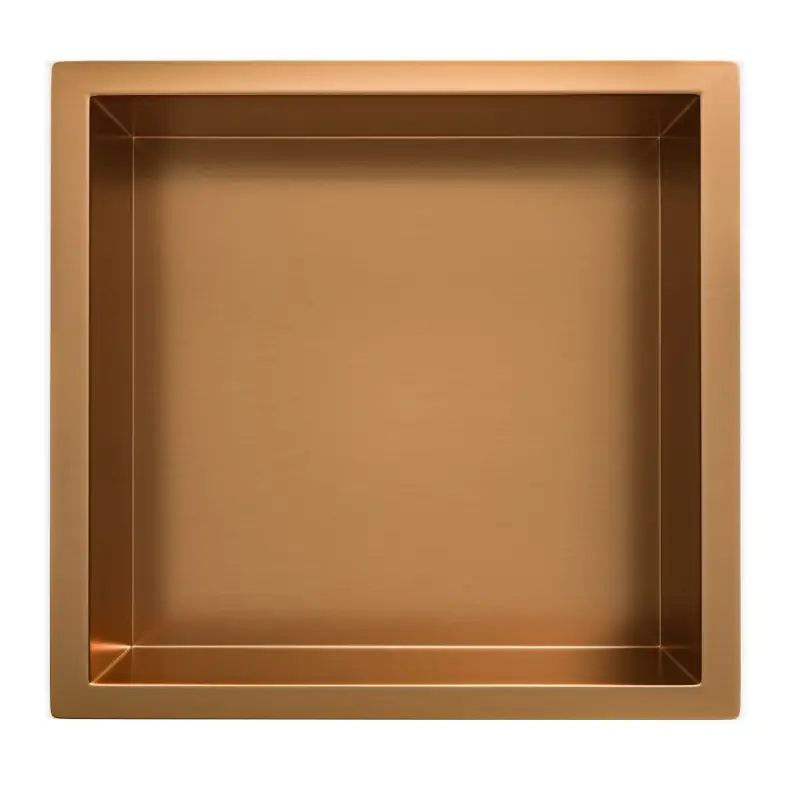 Speciale Aanbieding Demis inbouwnis 30 x 30 x 7 cm geborsteld brons koper